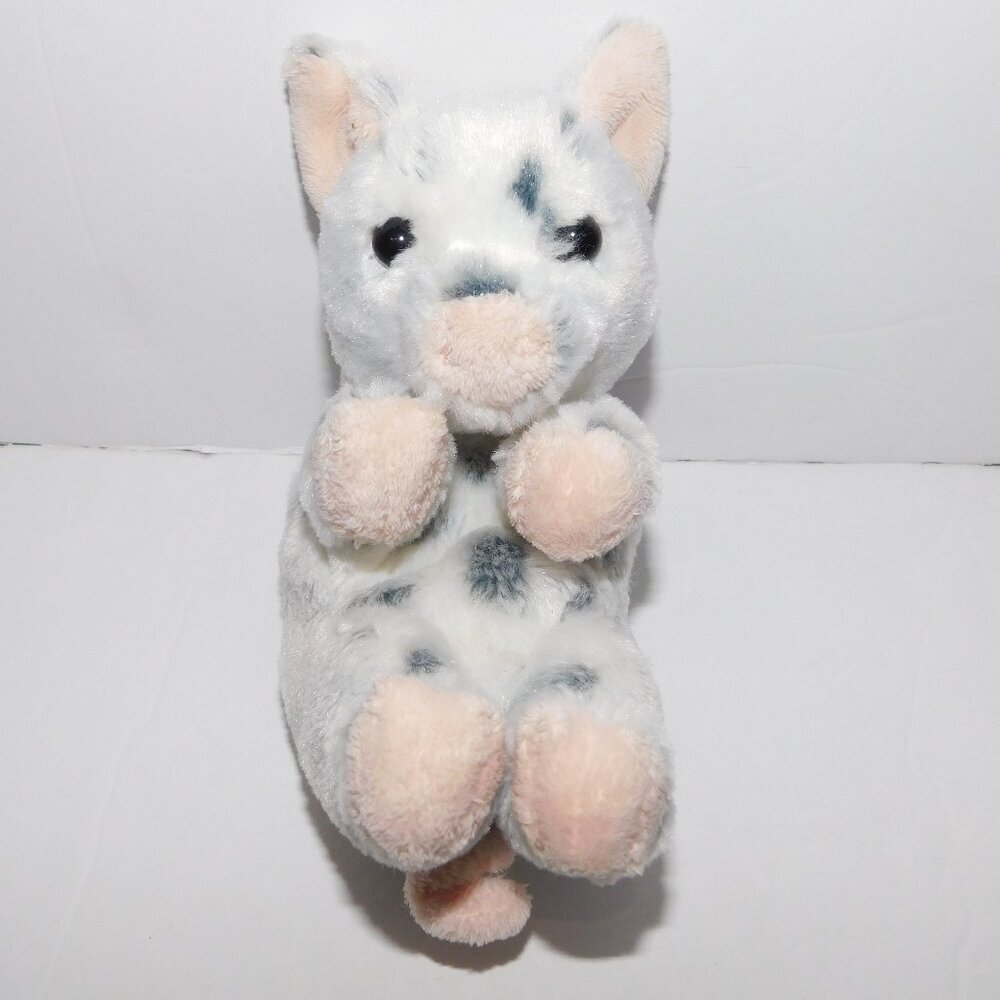 Douglas Cuddle Toy lil Handful Baby White Gray Spotted Pig 6.5" Plush